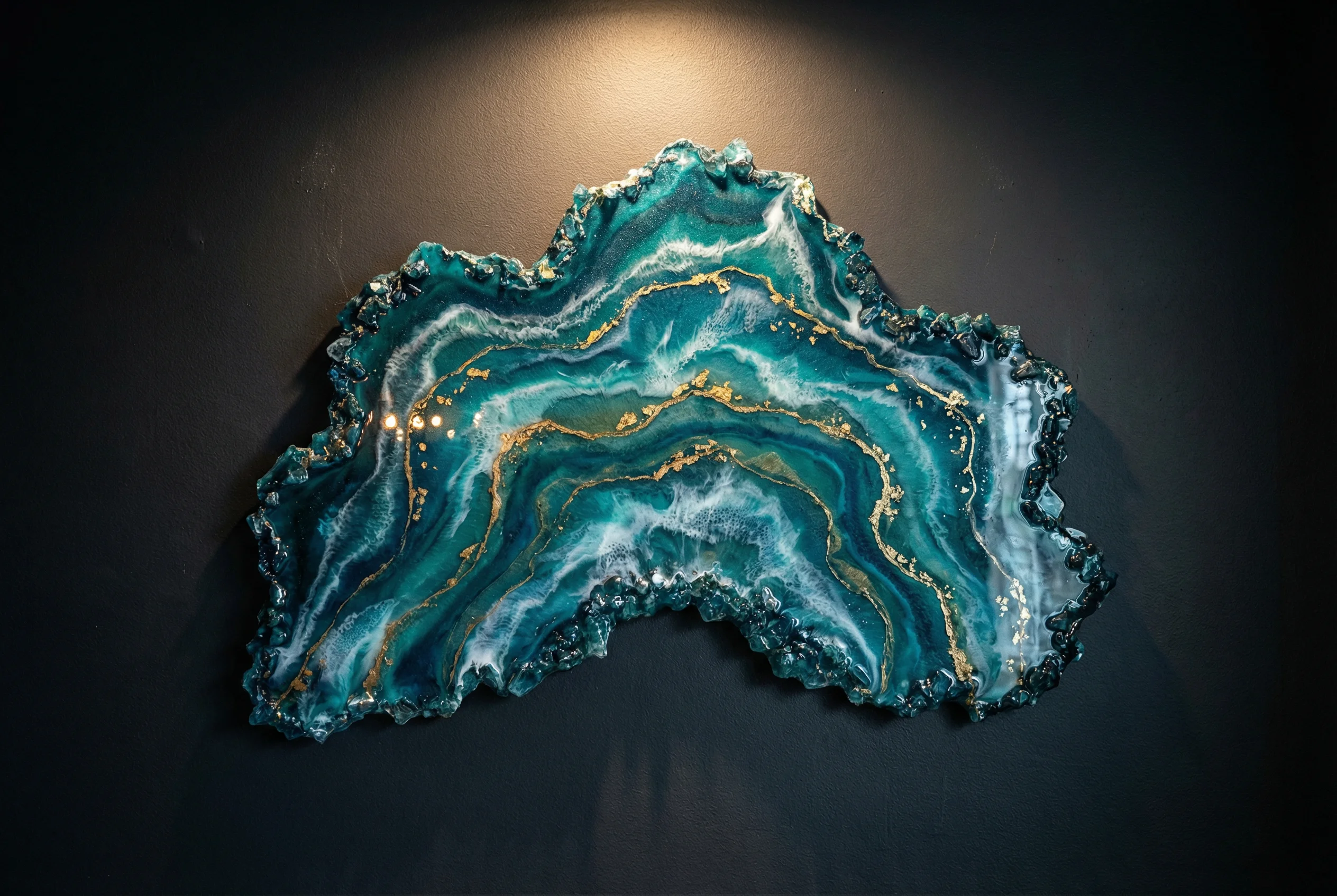 Resin geode wall art