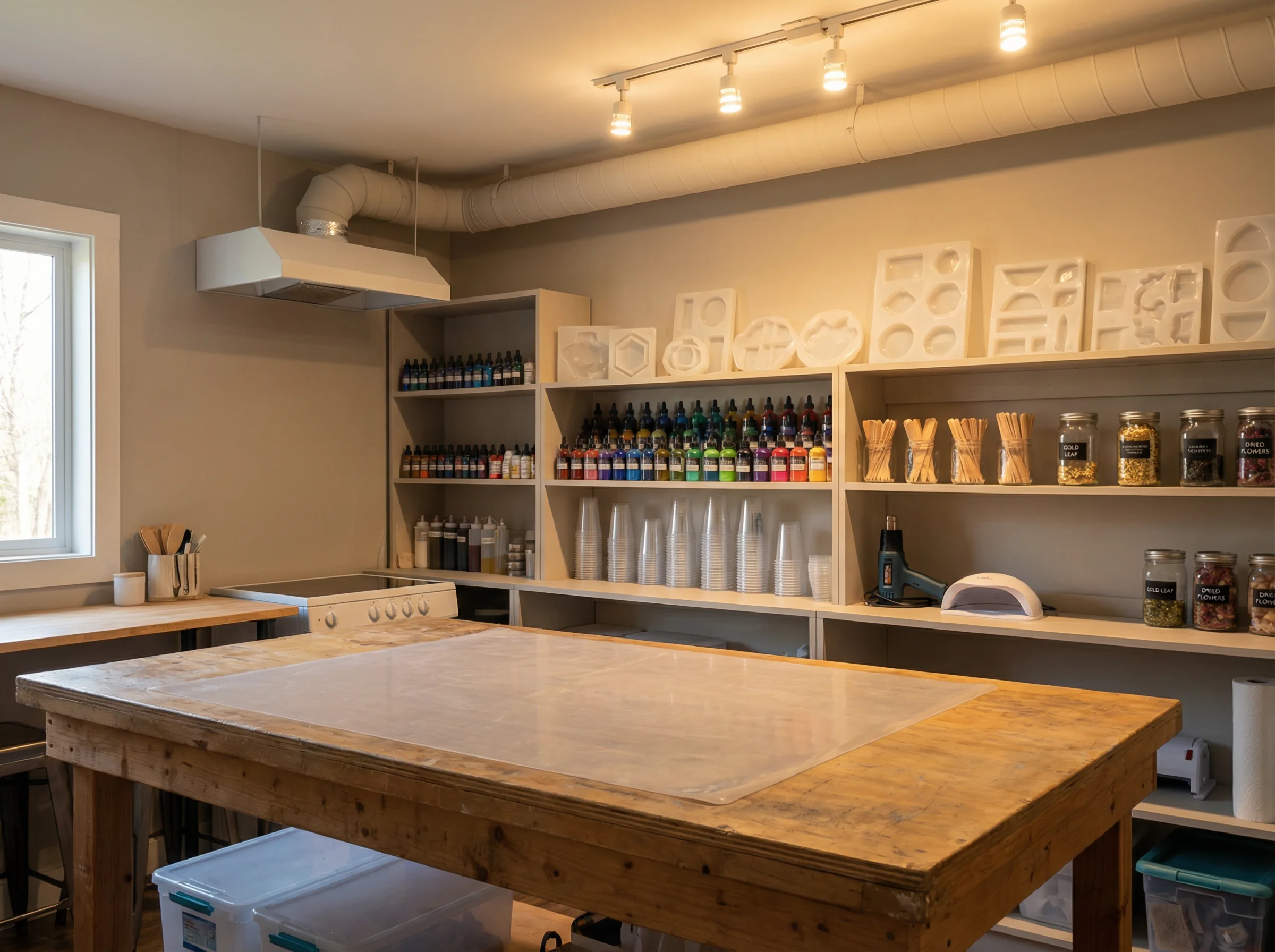 Anna Ready Art studio workspace