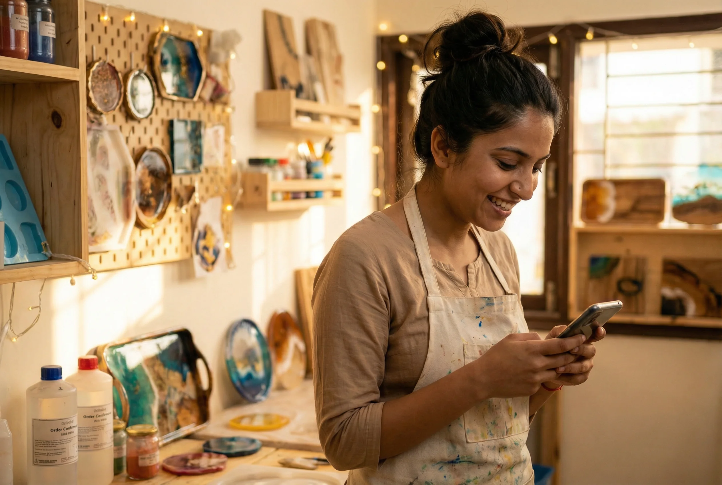 Order confirmation - happy customer interaction